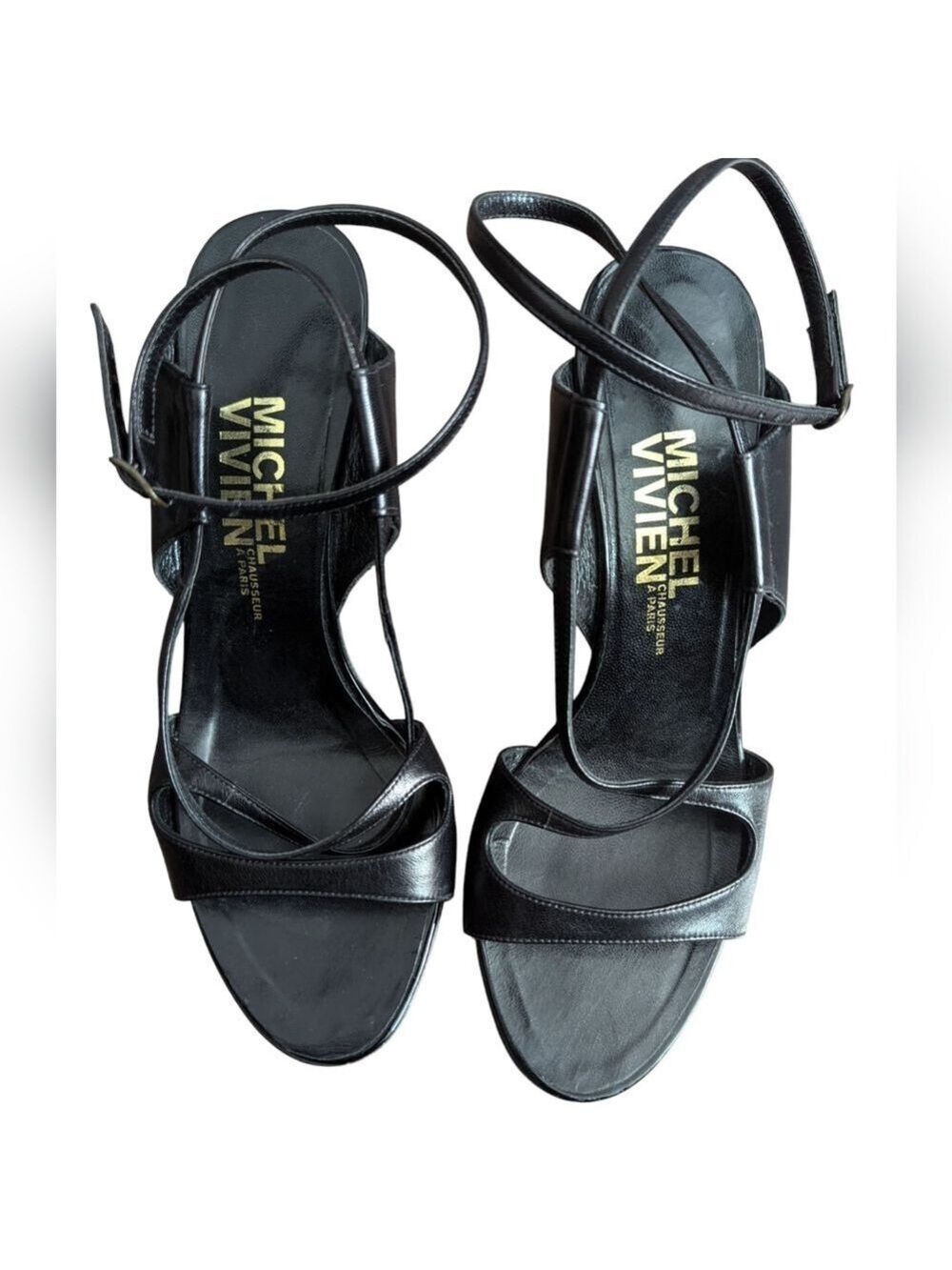 Vintage Michel Vivien Chausseur A Paris Heel Sandals